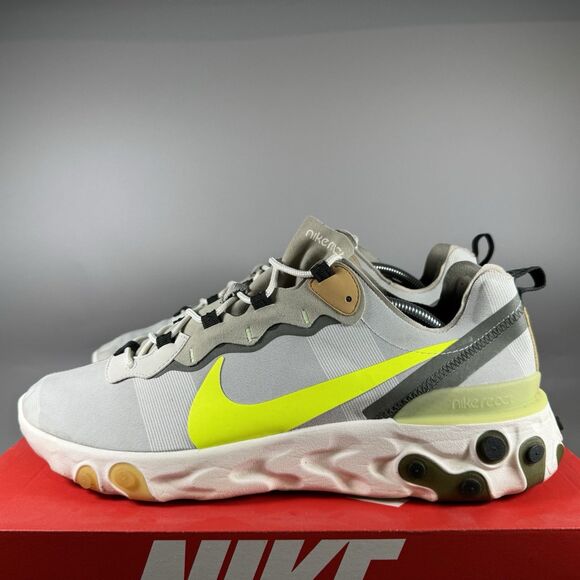 Nike React Element‎ 55 BQ6166-009 Mens Gray Running Shoes Sneakers Size 13 - Picture 4 of 8